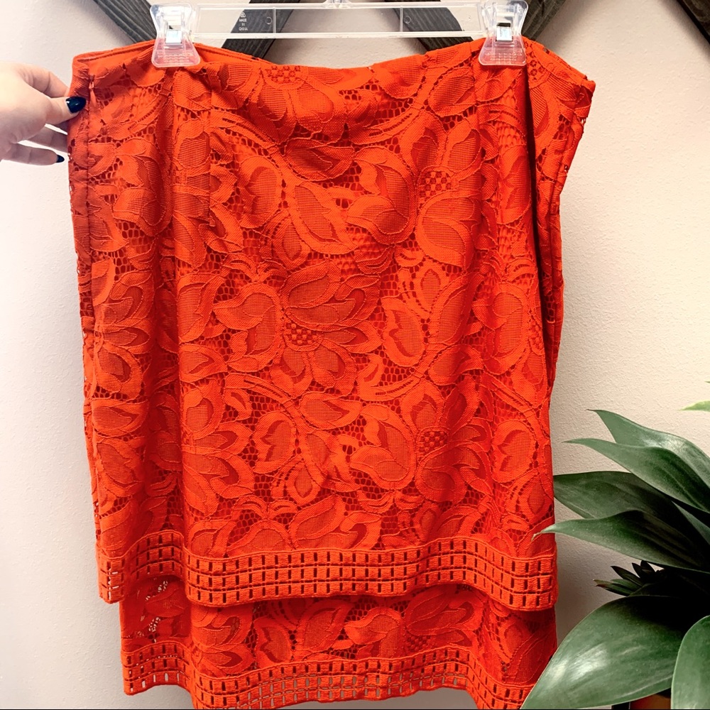 Lace layered overlay skirt